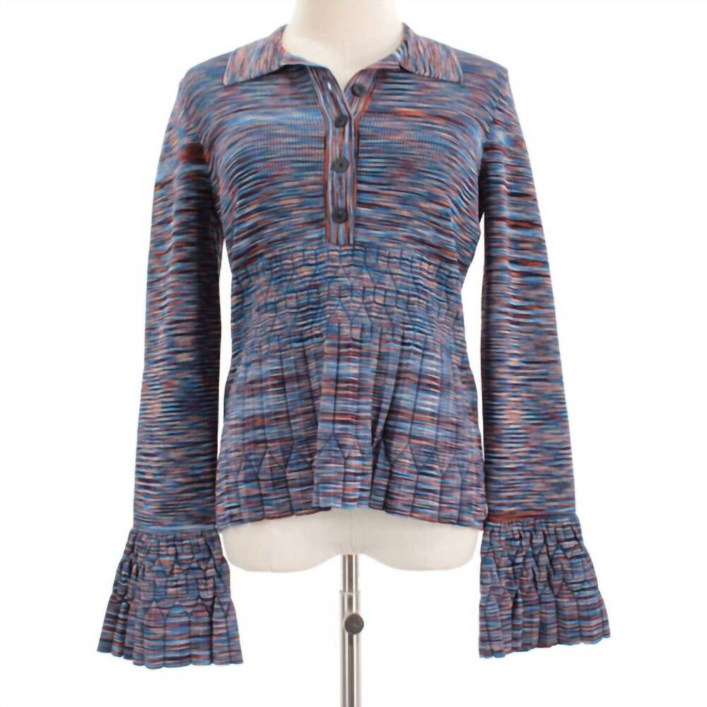 NEW JONATHAN SIMKHAI women's caicos sweater in blue multi